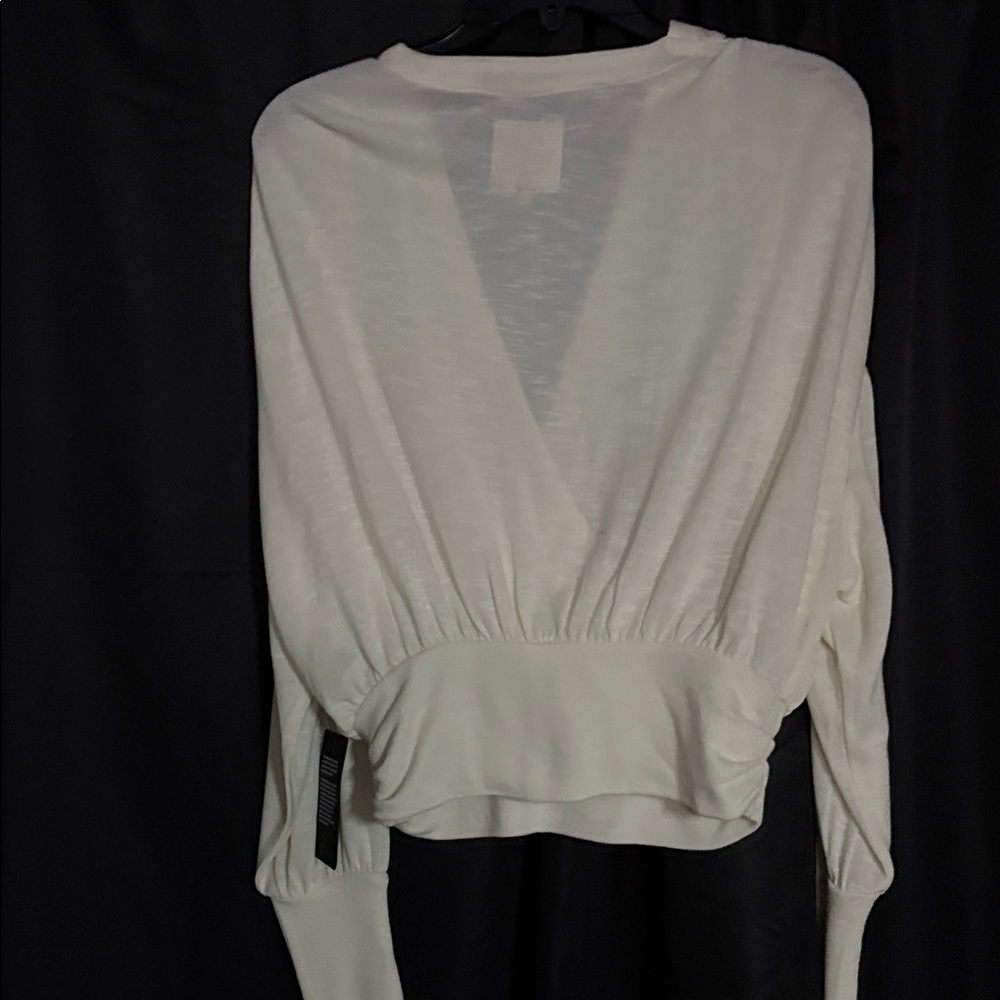 Olivaceous Cream Wrap Blouse - Picture 5 of 6